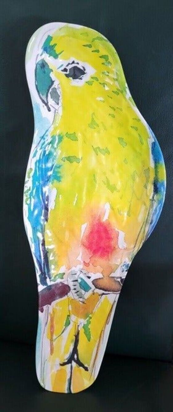 Pier 1 Parrot Tropical Bird MELAMINE Large 17" Serving Tray Platter New w Tags